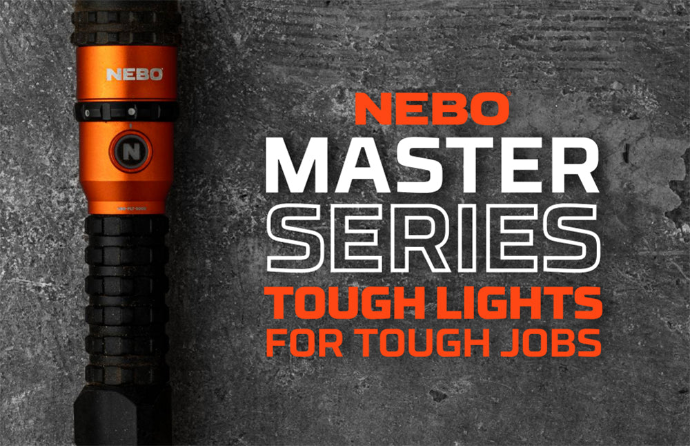 nebo flashlight jobs 5-Piece Emergency Kit Power Technology The Master Series: Tough Lights