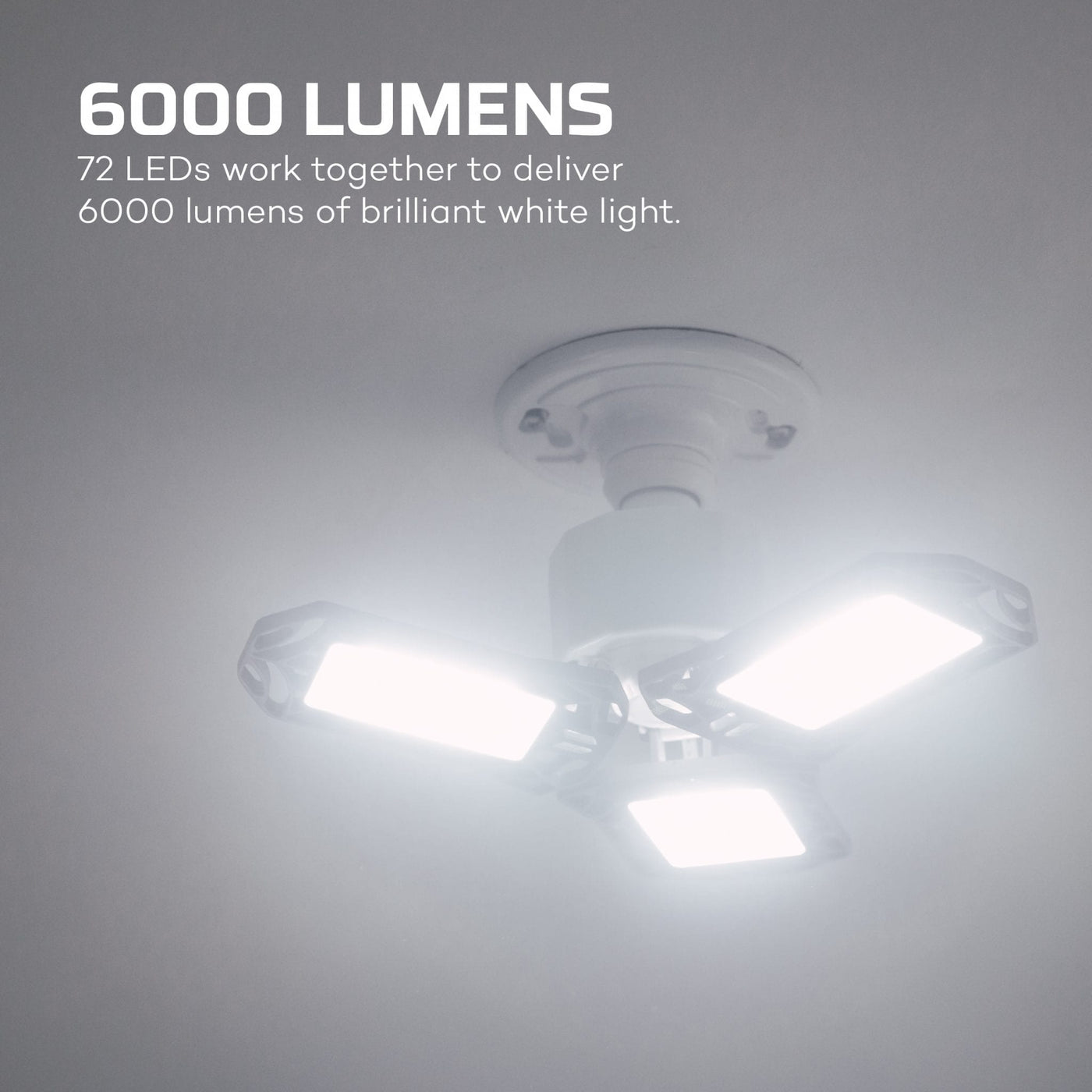 At Nebo Tools, we continually innovate so that we can offer the highest quality LED lighting products at the best price. The NEBO HIGH BRIGHT 6,000 is a powerfully bright, 6,000 lumen light that fits in any standard non-recessed light socket.