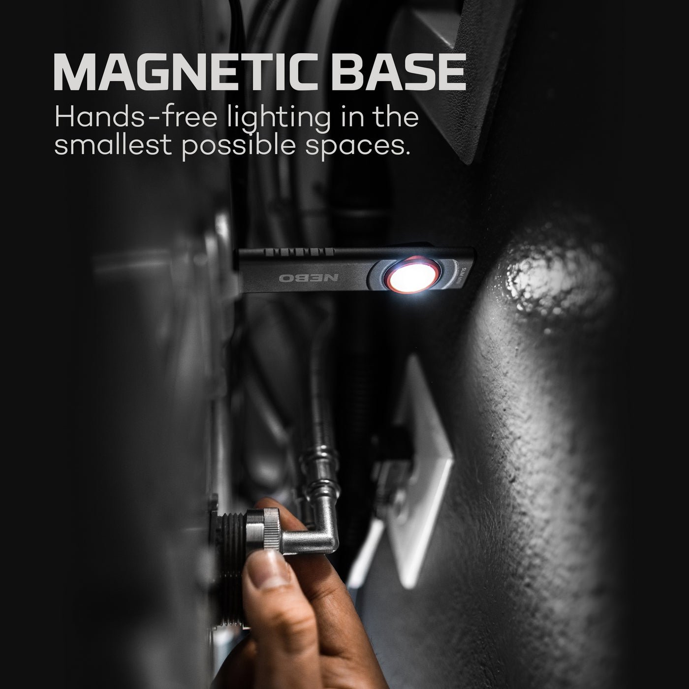 Pocket light with magnetic base