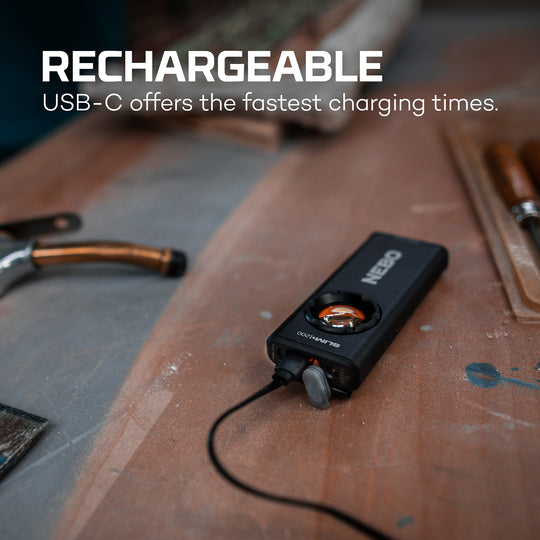 Slim+ 1200 | Rechargeable Work light, Power Bank & Laser – Nebo Lights