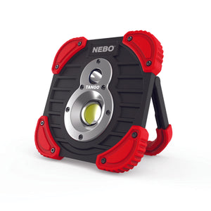 At Nebo Tools, we continually innovate so that we can offer the highest quality LED lighting products at the best price.  The Tango™ features 2 high-power light sources, a 250 lumen spot light and 750 lumen COB work light. The Tango™ is fully rechargeable and also serves as a power bank for your USB powered devices. A seven position 180º rotating arm functions as a hanging hook, carry handle, or a kickstand.
