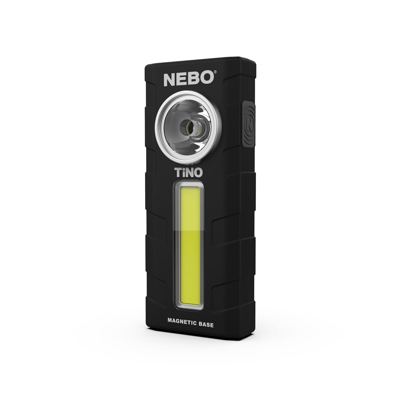 At Nebo Tools, we continually innovate so that we can offer the highest quality LED lighting products at the best price. The TiNO is a thin, ergonomic pocket light that features a 300 lumen spot light and a 250 lumen COB work light. Equipped with full dimming and Power Memory Recall, the TiNO also features a pocket clip, collapsible hanging hook and powerful magnetic base for convenient hands-free lighting.