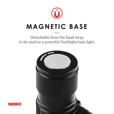 At Nebo Tools, we continually innovate so that we can offer the highest quality LED lighting products at the best price. The TRANSCEND 500 is a rechargeable head lamp that features a 500 lumen Turbo, high, medium and low power modes. The TRANSCEND utilises USB charging, a powerful magnetic base and has an adjustable tilting design to direct the light exactly where you need it.