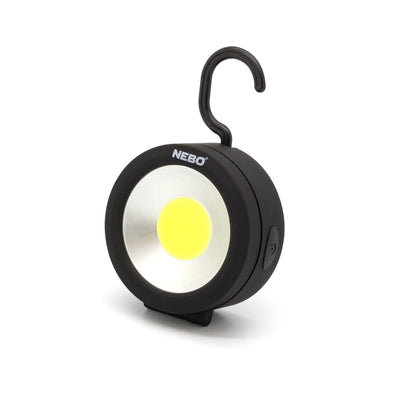 At Nebo Tools, we continually innovate so that we can offer the highest quality LED lighting products at the best price. The Angle Light is a lightweight, versatile and compact COB lantern with 250 lumens of bright white light.  Equipped with a powerful magnetic base and swivelling hanging hook, which are ideal for hands free lighting options.  The COB lantern can can be angled through 180 degrees to illuminate all angles. The Angle Light is tough and durable, certified at IPX4 water and impact resistant.