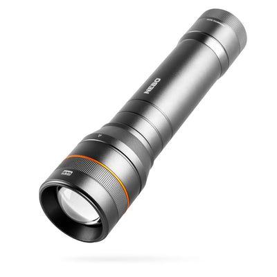 At Nebo Tools, we continually innovate so that we can offer the highest quality LED lighting products at the best price.  The Newton™ 1500 lumen flashlight by NEBO is a powerful handheld flashlight with 4 light modes. The included mode selection dial makes it easy to switch between modes and the powerful LED in this flashlight can light up 182 meters.