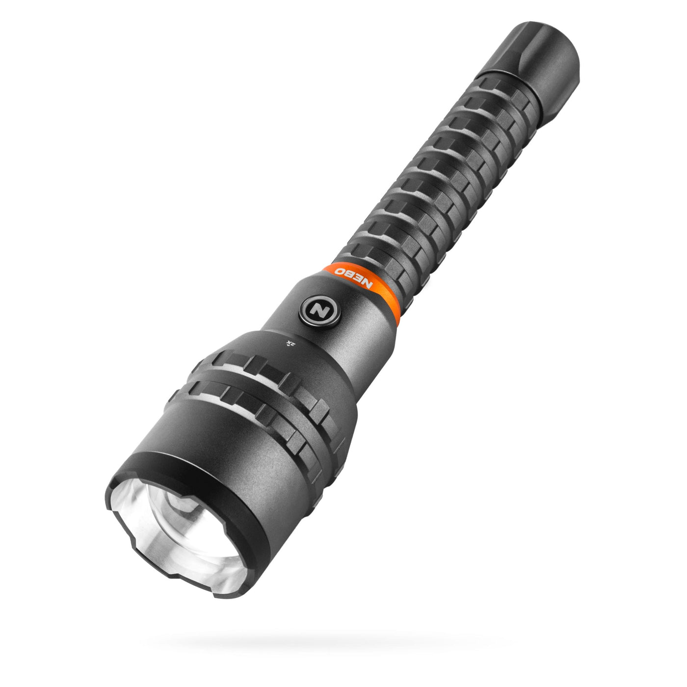 At Nebo Tools, we continually innovate so that we can offer the highest quality LED lighting products at the best price. Rechargeable, waterproof and extremely powerful, the 12K torch can twist to adjust light beam from flood light to spot light. The 5 impressive light modes are seamlessly transitioned through Smart Power Control. The backlit button serves as a power, battery and charging indicator. This torch can can charged using a USB charger and/or powerbank.