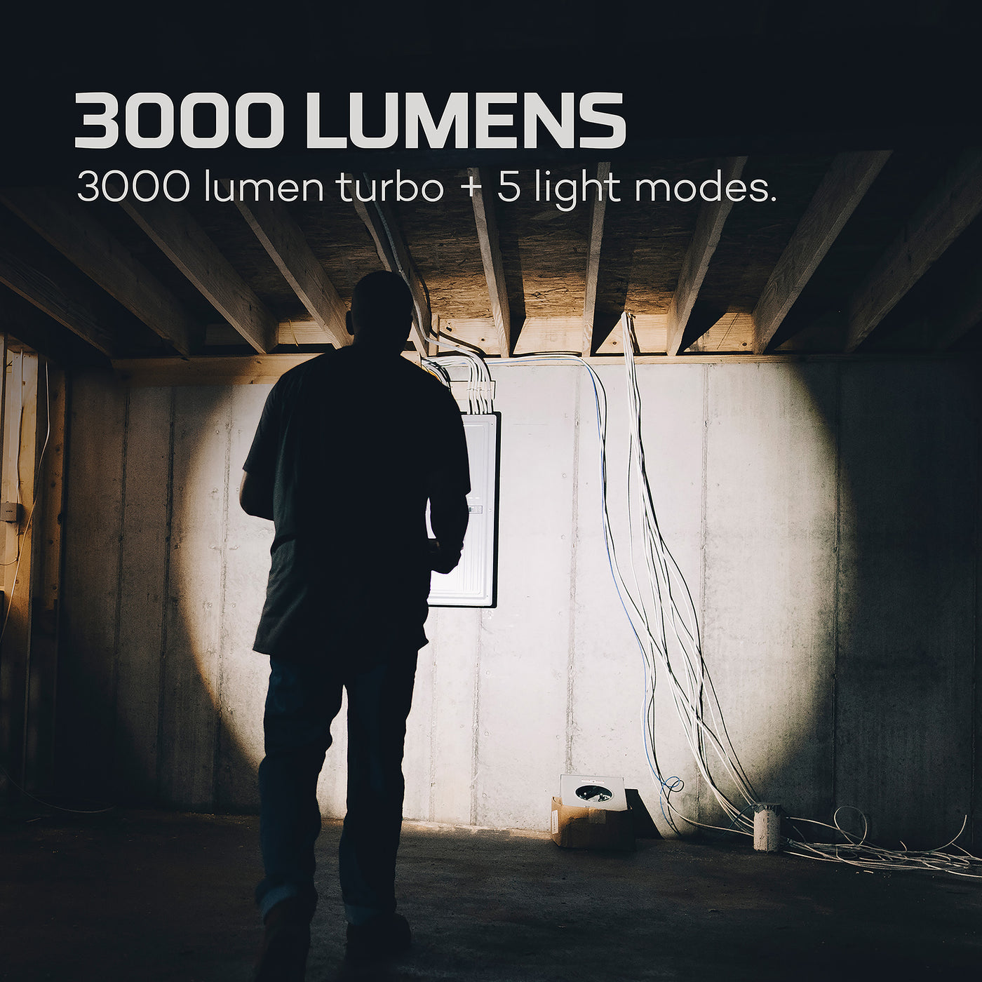 3000 lumen torch with 5 light modes