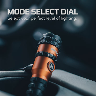 flashlight with mode selector dial